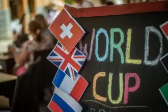 World Cup Football Sign