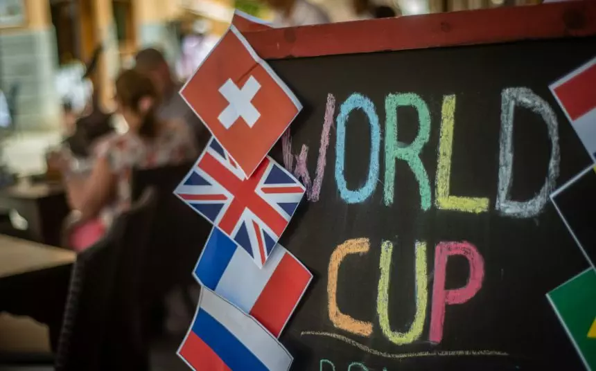 World Cup Football Sign